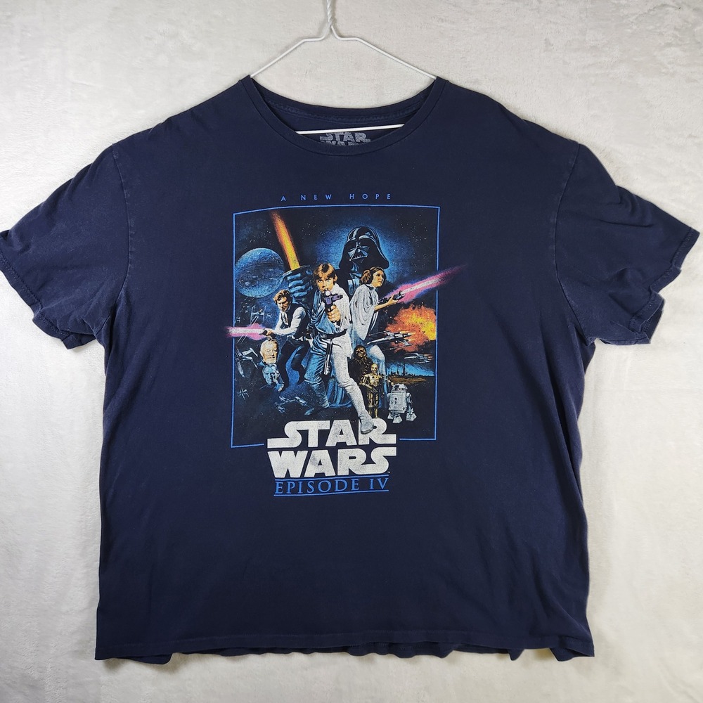Star Wars Episode IV A New Hope Graphic T-Shirt Mens‎ Size 2XL Movie Tee